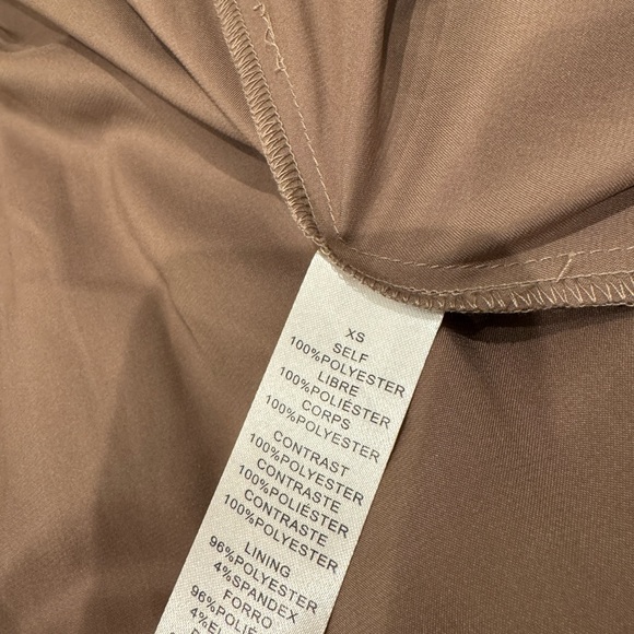 NWT Jessica Simpson Pleated Ruffle Khaki Lemon Yellow Mini Dress size XS $128 - Picture 8 of 8